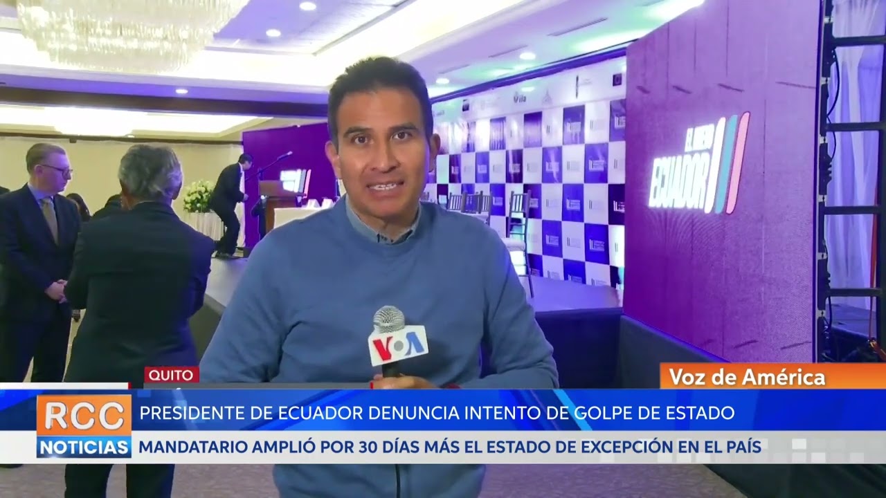 Al extender estado de excepción, presidente de Ecuador denuncia intento de golpe de Estado