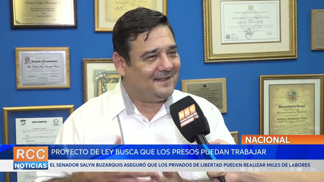 El senador Enrique Salyn Buzarquis propone que presos con condena trabajen para proveer al Estado