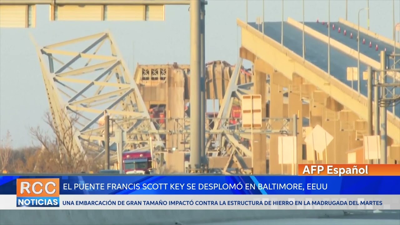 Un barco impactó contra el puente Francis Scott Key que se desplomó en Baltimore