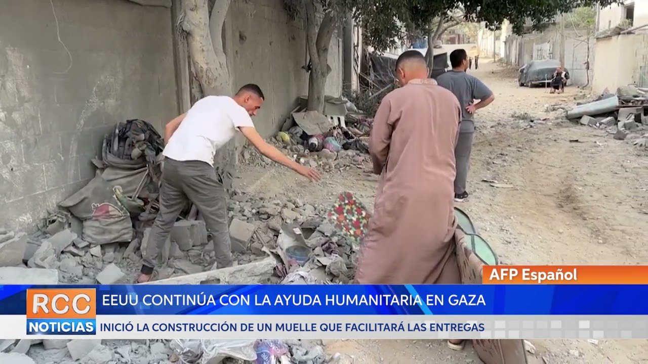 EEUU construye muelle para entregar ayuda humanitaria a Gaza mientras siguen los bombardeos