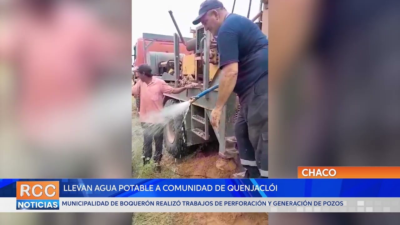 Municipalidad de Boquerón lleva agua potable a comunidad de Quenjaclói