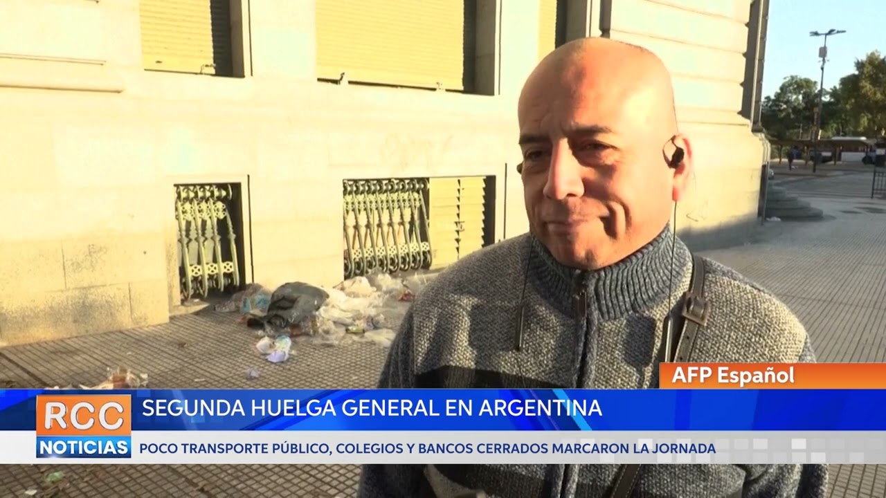 Calles semivacías y transporte cuasi paralizado en segunda huelga general en Argentina