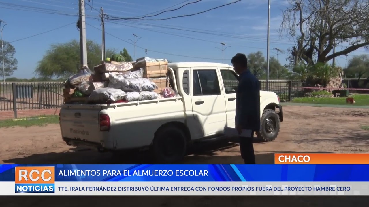 Tte. Irala Fernández distribuyó su última entrega de alimentos para el almuerzo escolar