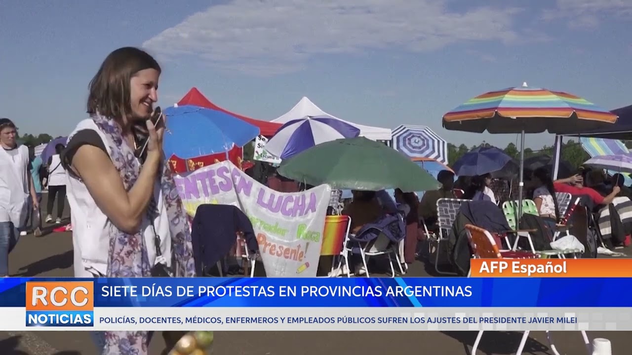 Policías, docentes y empleados públicos cumplen seis días de protestas en provincia argentina