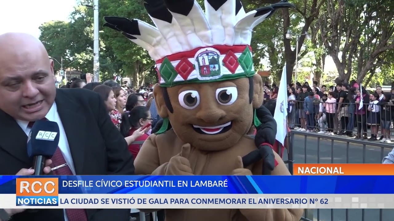 La ciudad de Lambaré conmemoró su aniversario N° 62 mediante desfile cívico estudiantil