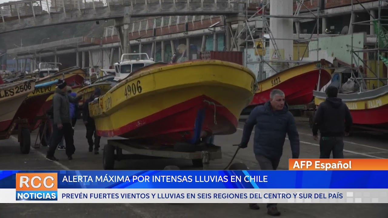 Centro y sur de Chile en alerta máxima por la llegada de intensas lluvias