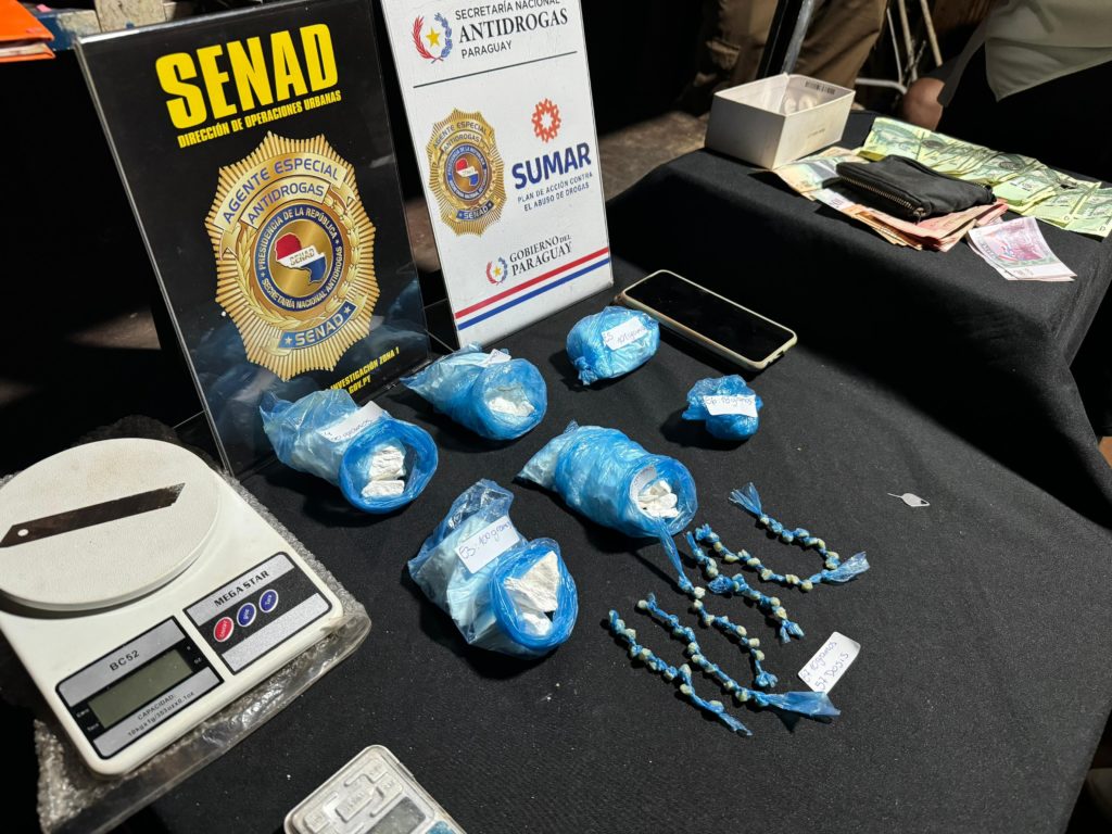 Detienen a «Mayorista» del Clan Rotela con cocaína y chespi en el barrio San Pablo de Asunción