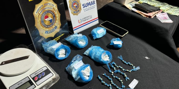 Detienen a «Mayorista» del Clan Rotela con cocaína y chespi en el barrio San Pablo de Asunción