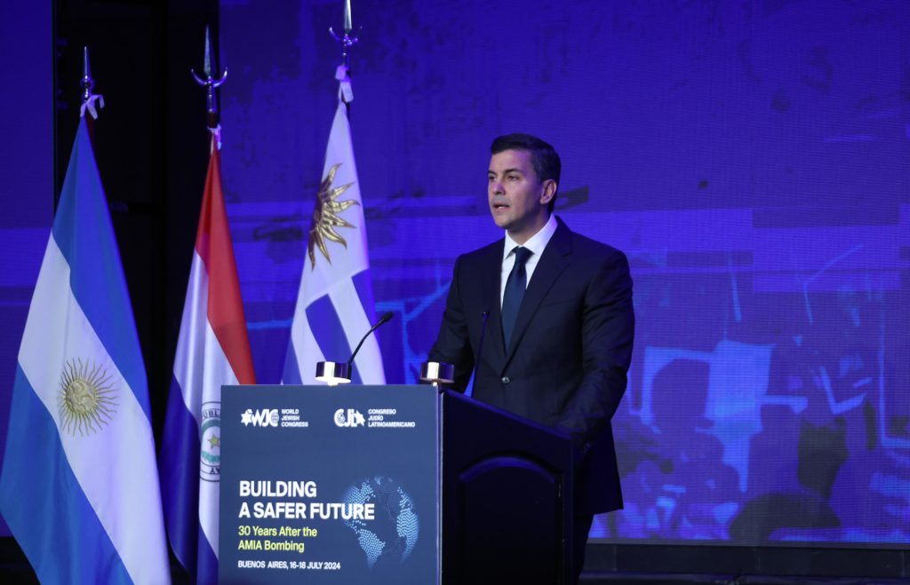 Santiago Peña anuncia el traslado de la embajada de Paraguay en Israel a Jerusalén Santiago Peña anuncia el traslado de la embajada de Paraguay en Israel a Jerusalén