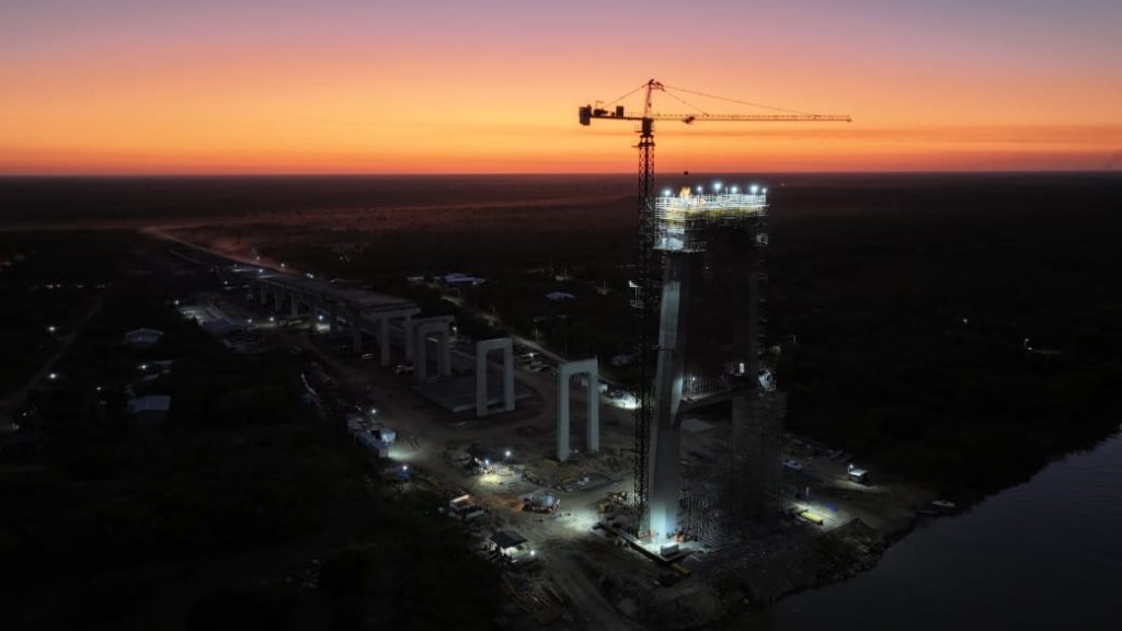 Avanza a Buen ritmo la construcción del Puente de la Bioceánica entre Paraguay y Brasil Avanza a Buen ritmo la construcción del Puente de la Bioceánica entre Paraguay y Brasil