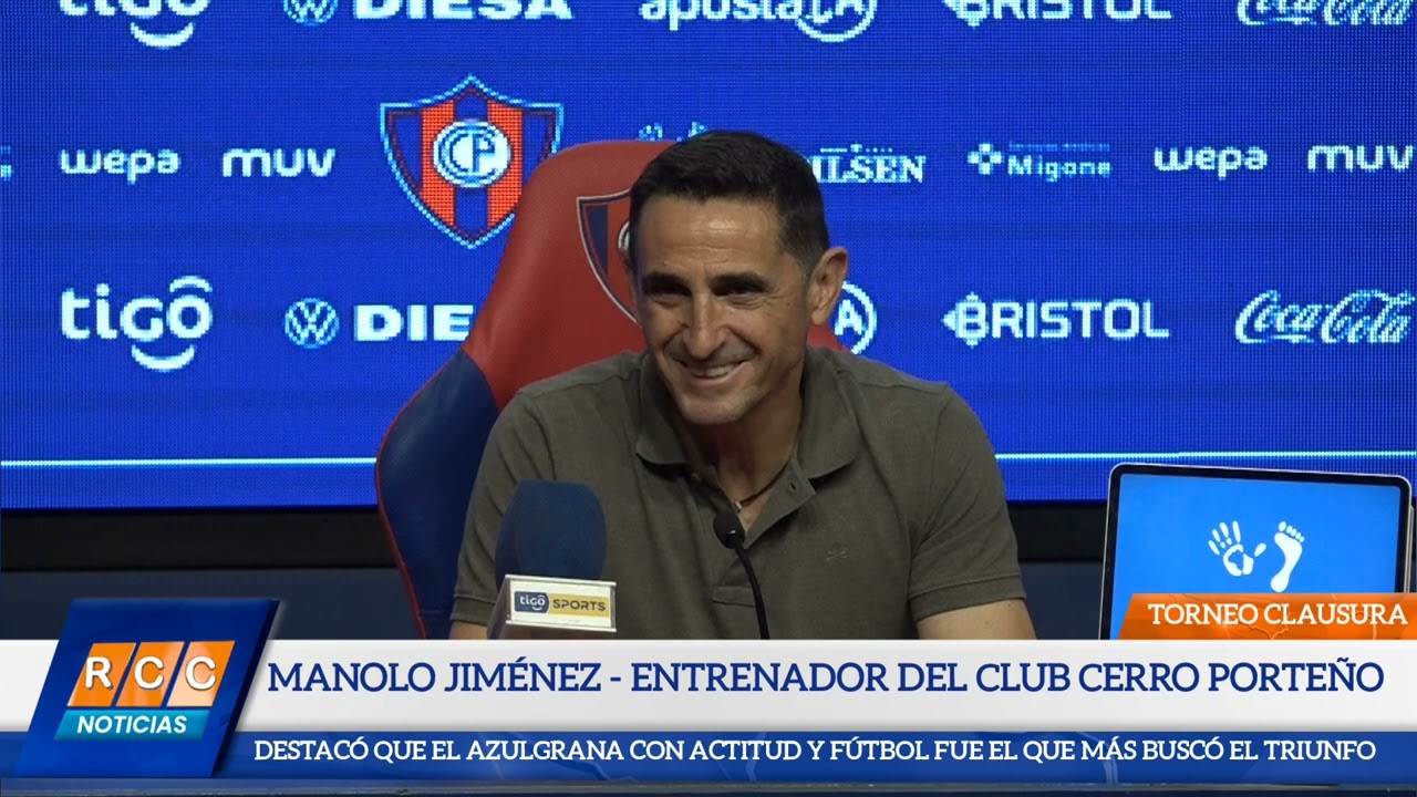 Video: Cerro Porteño (1) – (1) Olimpia: Palabras del DT Manolo Jiménez