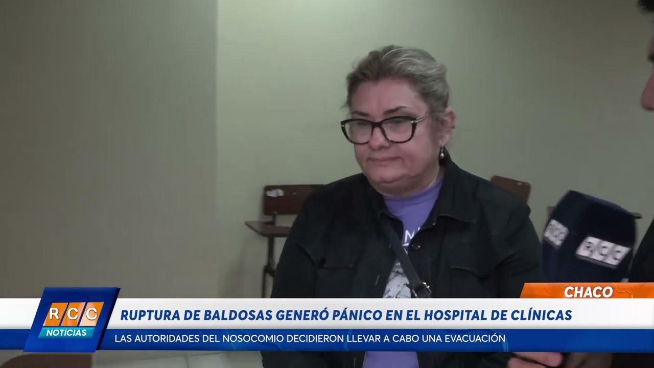 Video: Ruptura de baldosas en el Hospital de Clínicas generó pánico y evacuación en zona de Pediatría