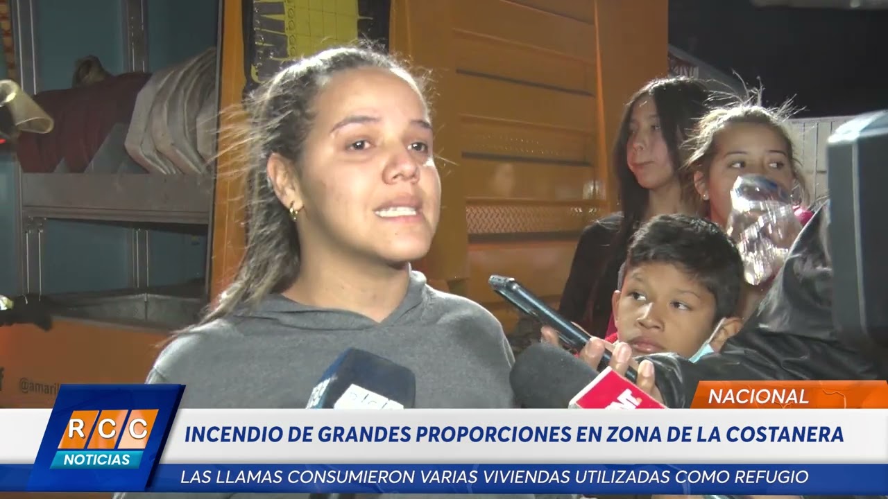 Video: Incendio de grandes proporciones acabó con unas 37 viviendas en la zona de la Costanera de Asunción