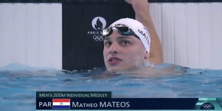 Matheo Mateos debuta con buena actuación en natación en los Juegos Olímpicos París 2024