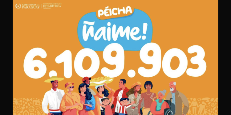 Paraguay tiene 6.109.903 habitantes, según Censo 2022