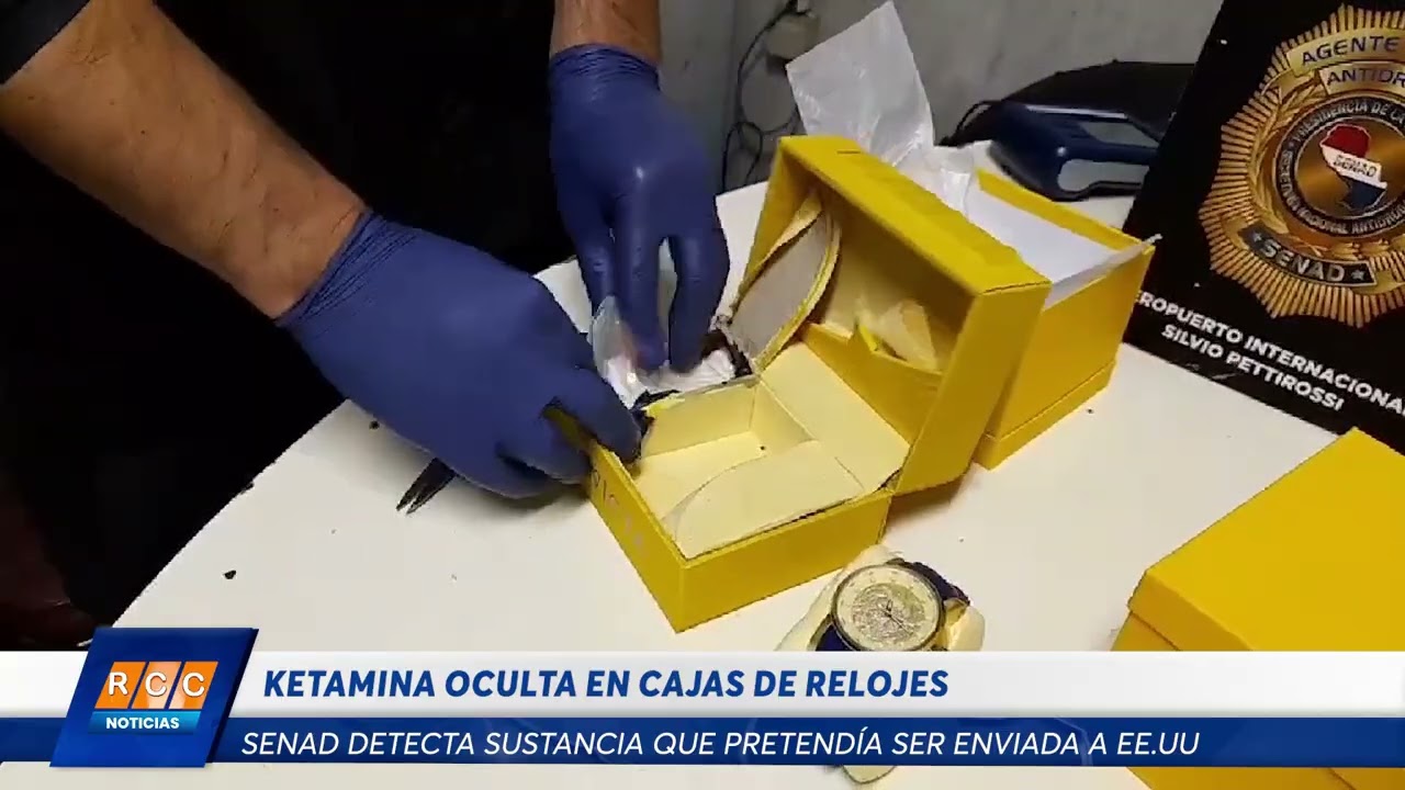 Video: SENAD detecta Ketamina que pretendía ser enviada a EE.UU oculta en cajas de relojes