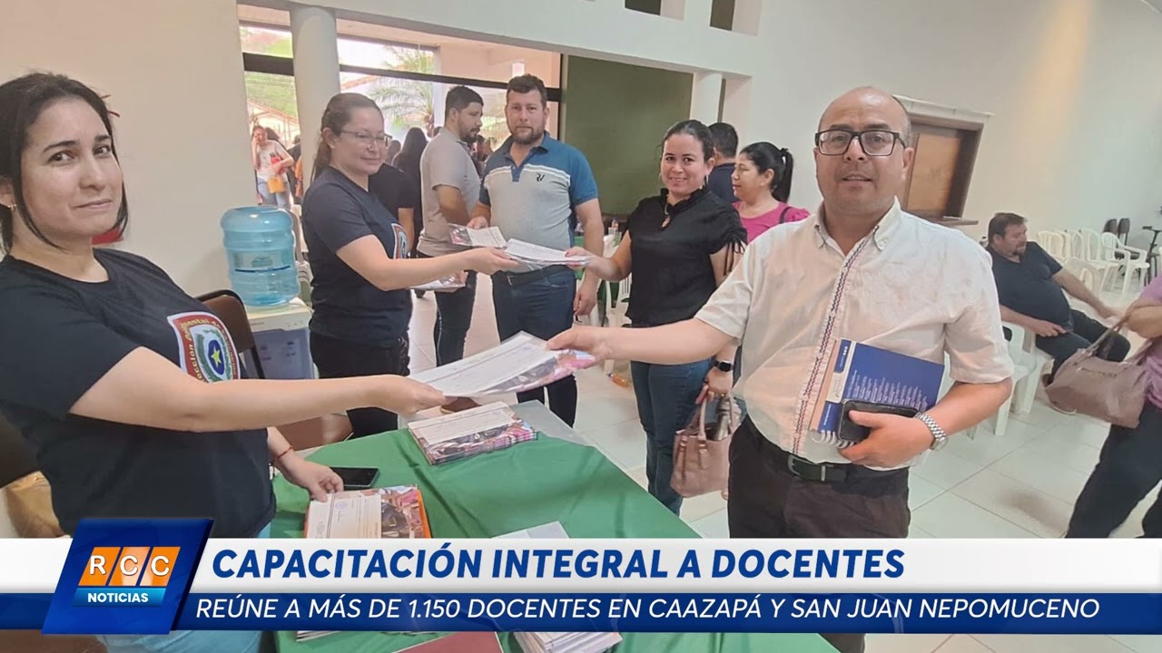 Video: Capacitación integral a docentes reúne a más de 1.150 docentes en Caazapá y San Juan Nepomuceno