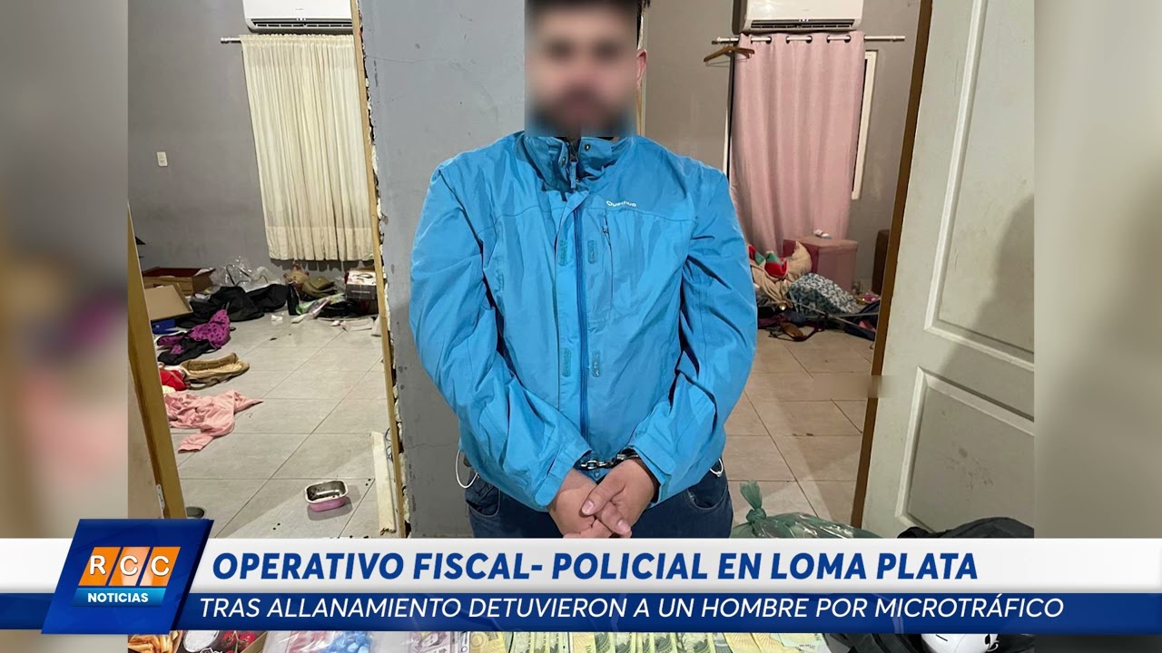 Video: Operativo fiscal-policial en Loma Plata: Un detenido por microtráfico