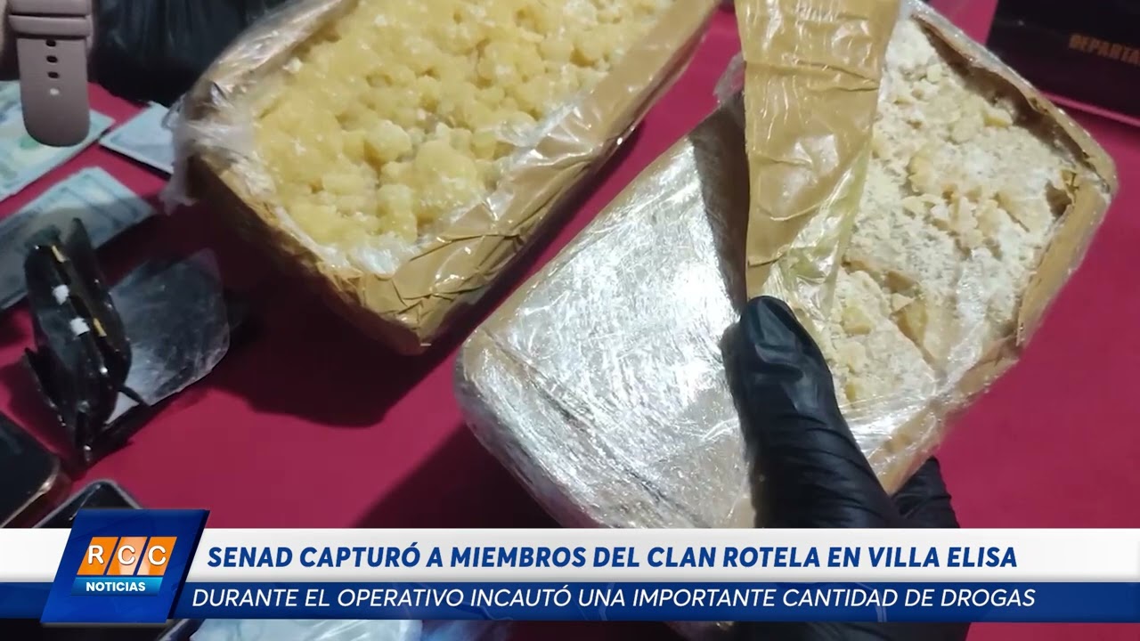 Video: SENAD decomisa 20 mil dosis de drogas y captura a miembros del Clan Rotela en Villa Elisa