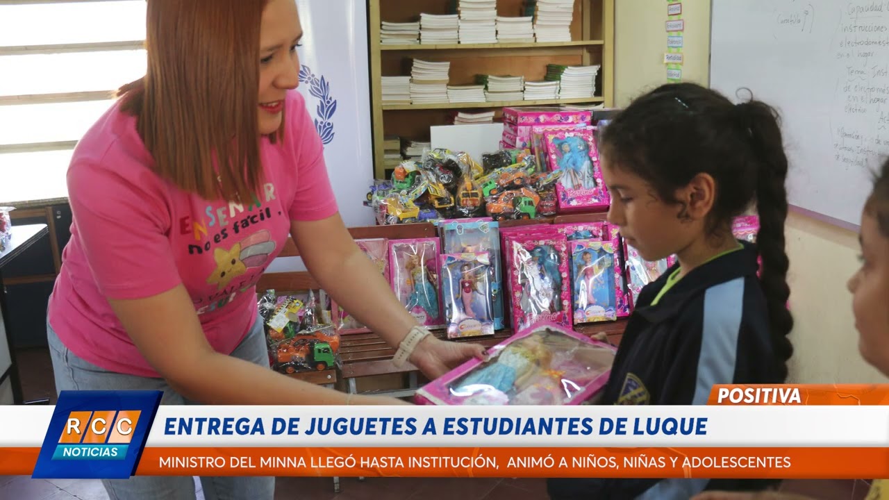 Video: Hicieron entrega de juguetes a niños de una escuela de Luque