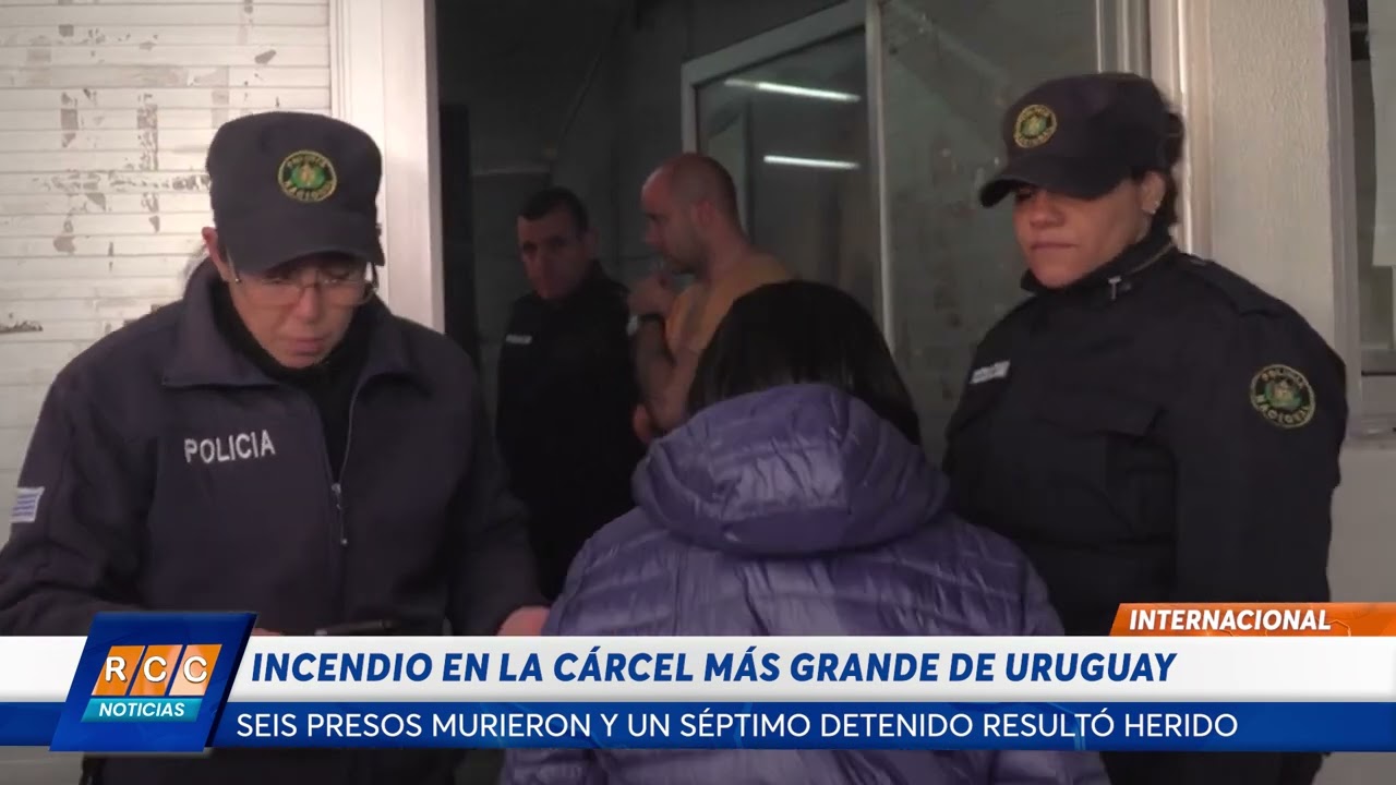 Video: Seis presos mueren en incendio en una cárcel de Uruguay