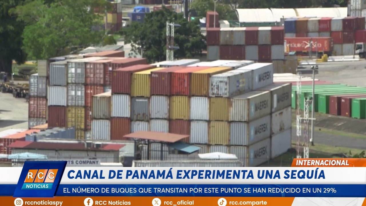 Video: Sequía redujo 29% el tránsito de buques en el canal de Panamá