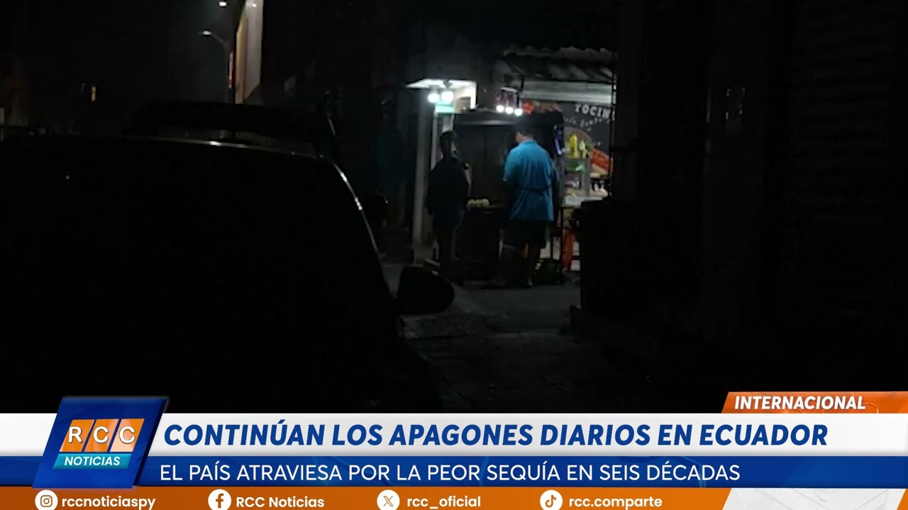 Video: Ecuador aumenta de ocho a 14 horas diarias apagones por grave sequía