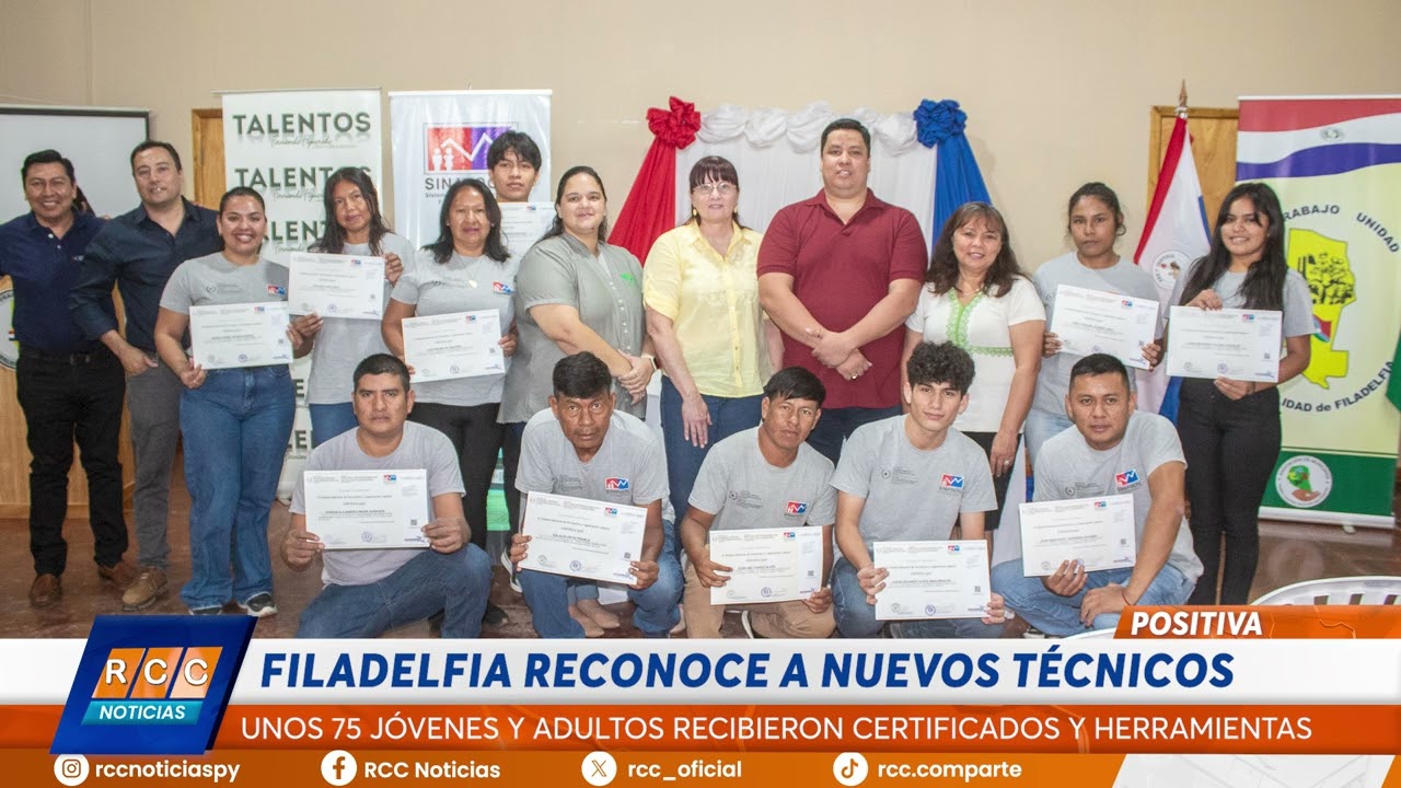 Video: Filadelfia reconoce a nuevos técnicos con entrega de certificados y herramientas