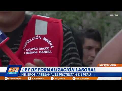 Video: Mineros artesanales protestan en Perú por ley de formalización laboral