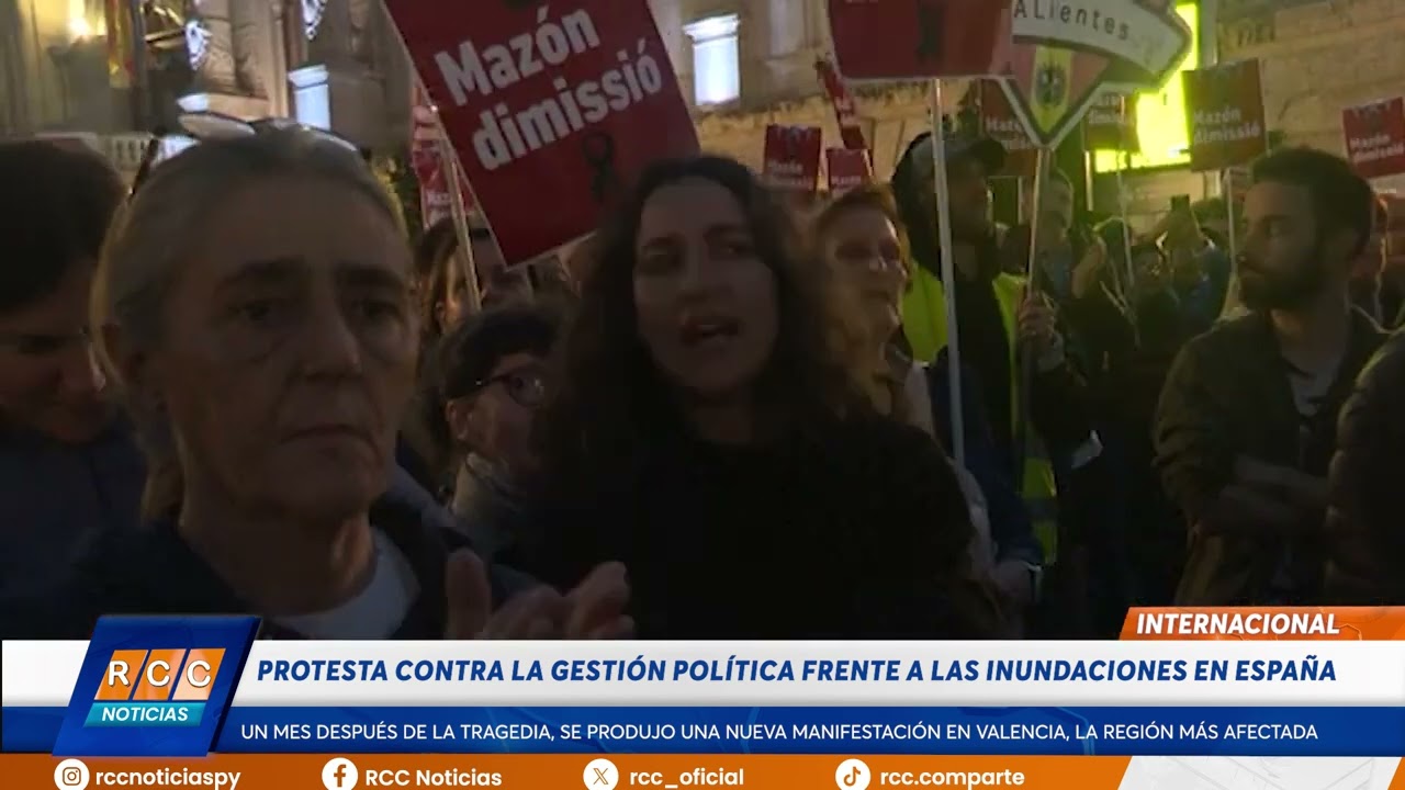 Video: Nueva protesta contra la gestión de la inundaciones en España