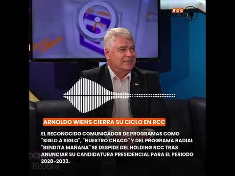 Video: Arnoldo Wiens cierra su ciclo en RCC