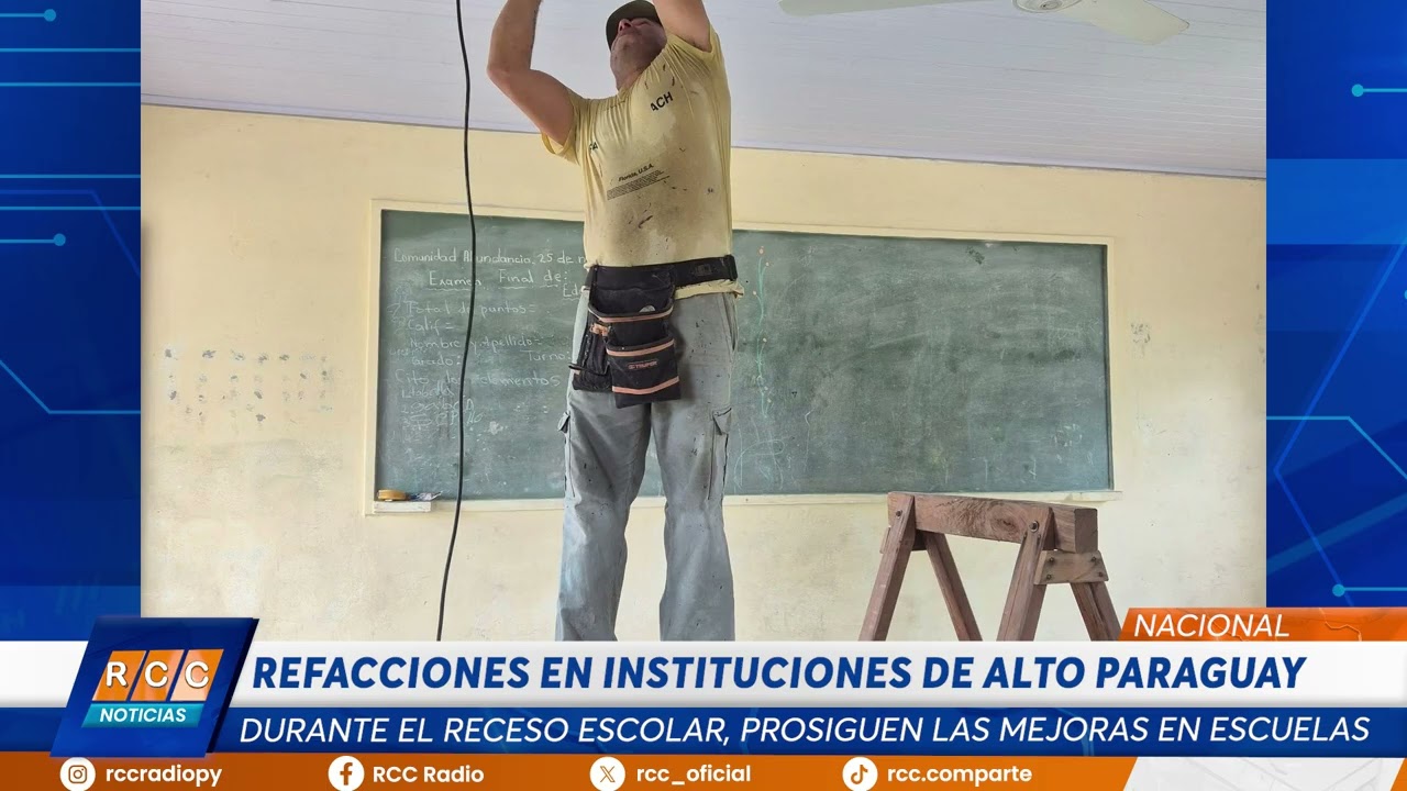 Video: Durante el receso escolar, prosiguen las refacciones en instituciones educativas de Alto Paraguay