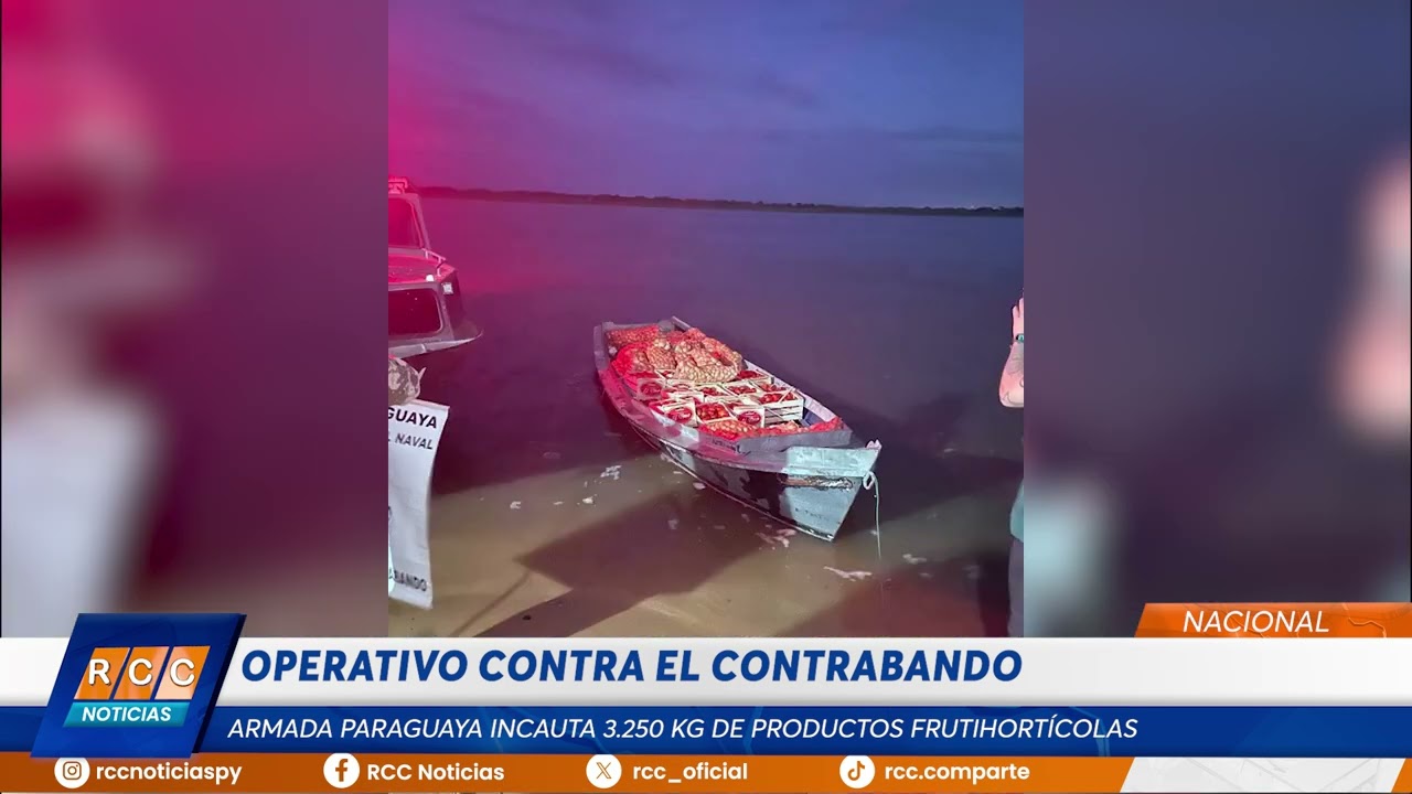 Video: Armada Paraguaya incauta 3.250 kg de productos frutihortícolas en operativo contra el contrabando