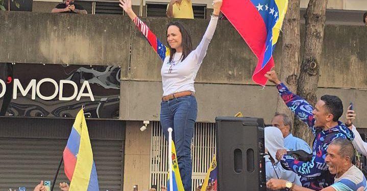 Denuncian el secuestro de María Corina Machado durante manifestación en Caracas