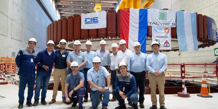 Primera unidad generadora rehabilitada integralmente en la central de Yacyretá