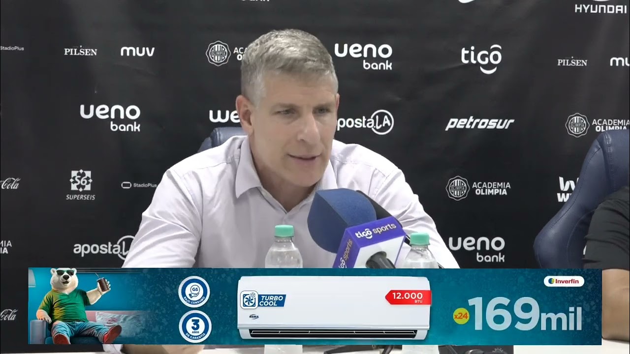 Video: Olimpia (4) vs. (2) Sportivo Trinidense: Palabras del entrenador Martín Palermo