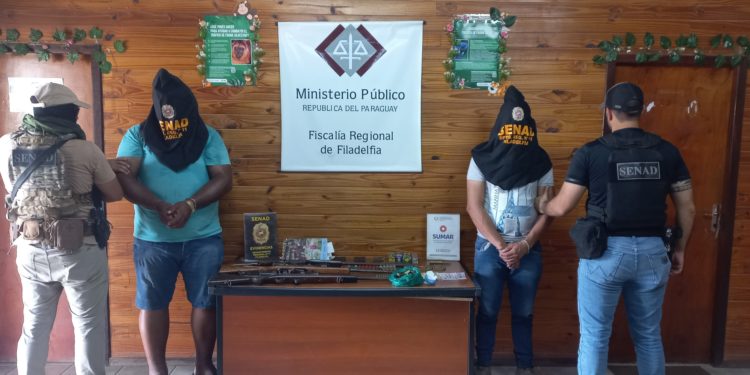 Cae dupla en Loma Plata: atrapados con cocaína y armas Cae dupla en Loma Plata: atrapados con cocaína y armas