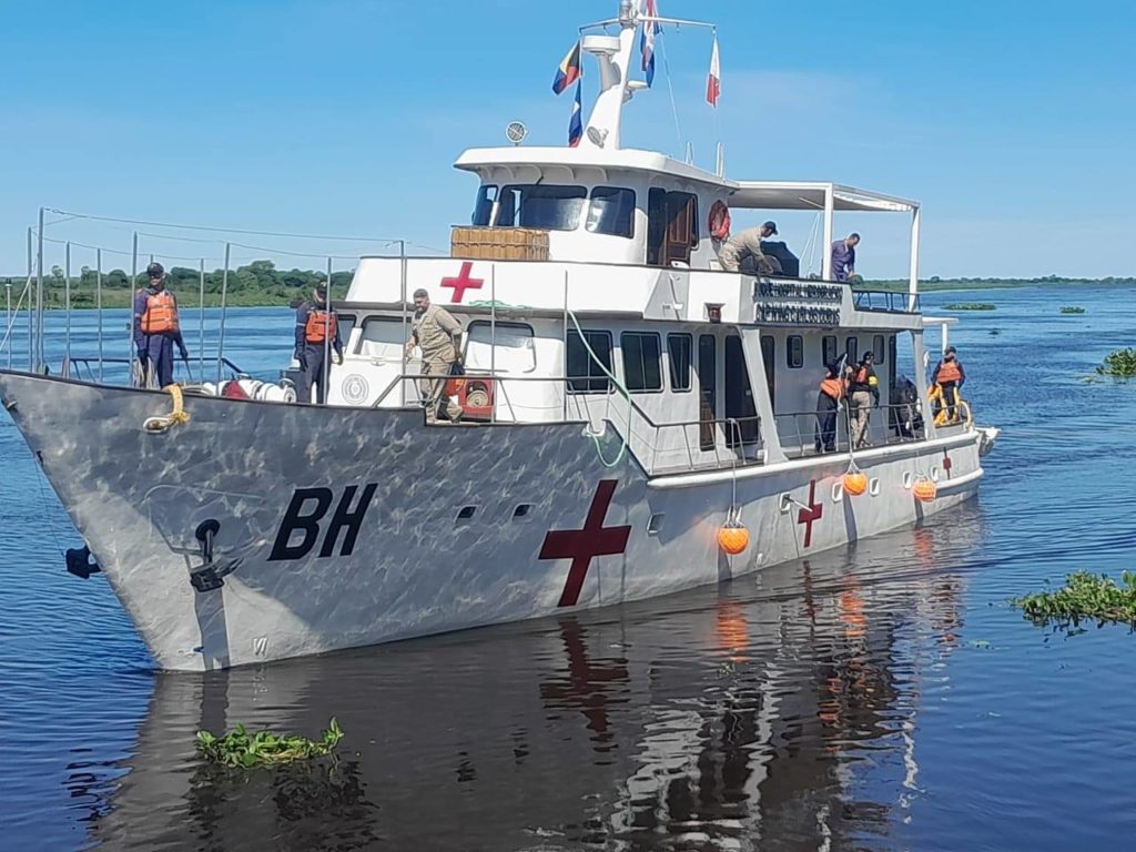 El Buque Hospital de la Armada Paraguaya brindará atención médica gratuita en Bahía Negra