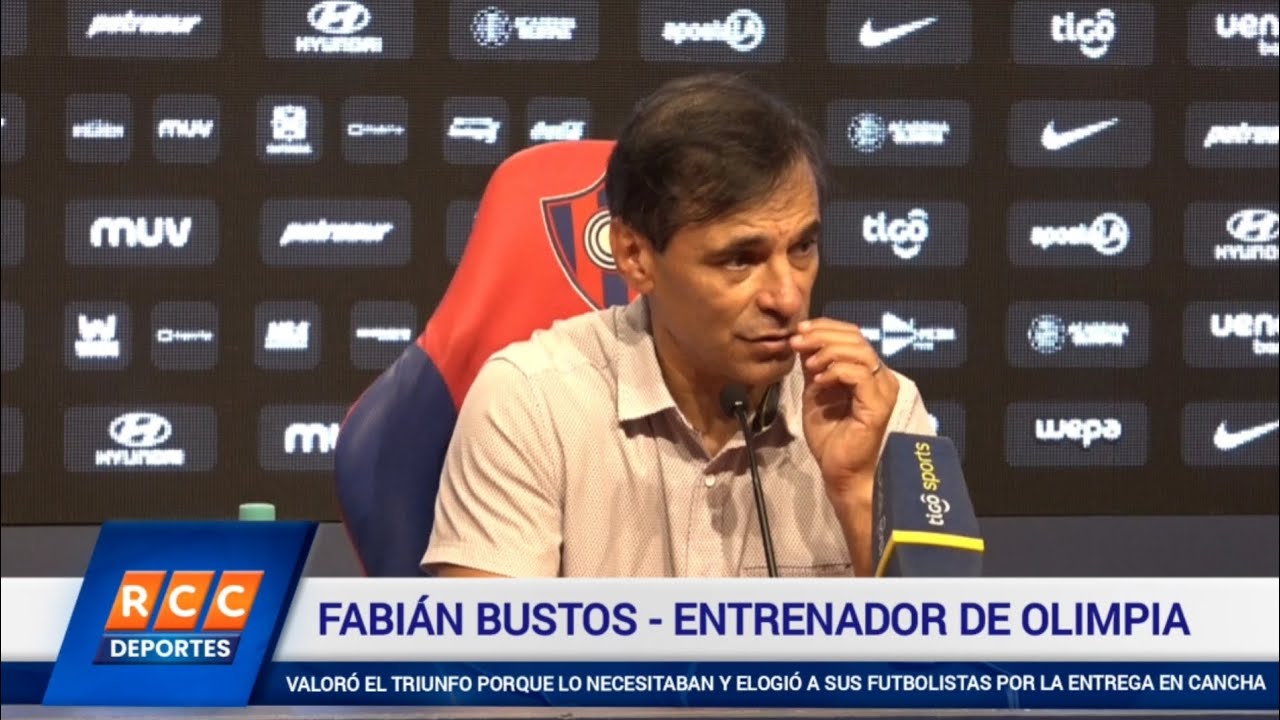 Video: Cerro Porteño (1) vs. (2) Olimpia: Declaraciones del entrenador Fabián Bustos