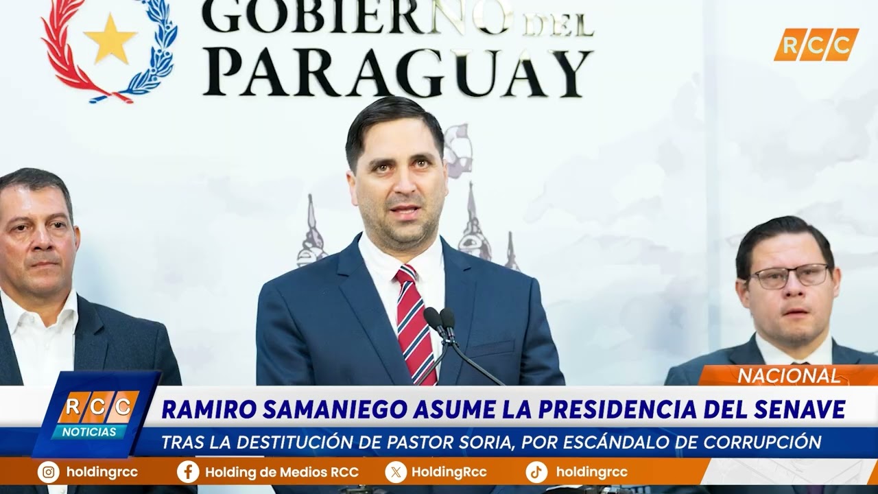 Video: Ramiro Samaniego asume la presidencia del SENAVE tras escándalo de corrupción