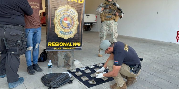 SENAD incauta más de 4 kilos de marihuana “kief” en pleno centro de Pilar