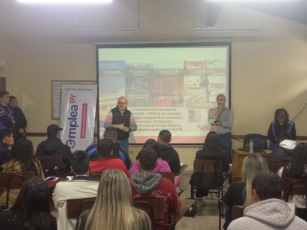 ANDE y MTESS se unieron para promover empleo juvenil y uso racional de la energía en Salto del Guairá ANDE y MTESS se unieron para promover empleo juvenil y uso racional de la energía en Salto del Guairá