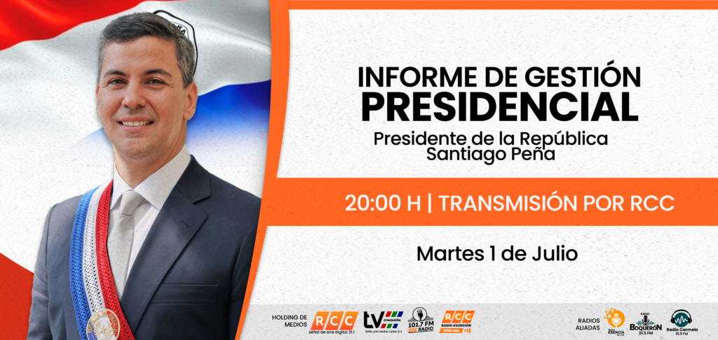 RCC TV transmitirá hoy en vivo el Informe de Gestión Presidencial RCC TV transmitirá hoy en vivo el Informe de Gestión Presidencial