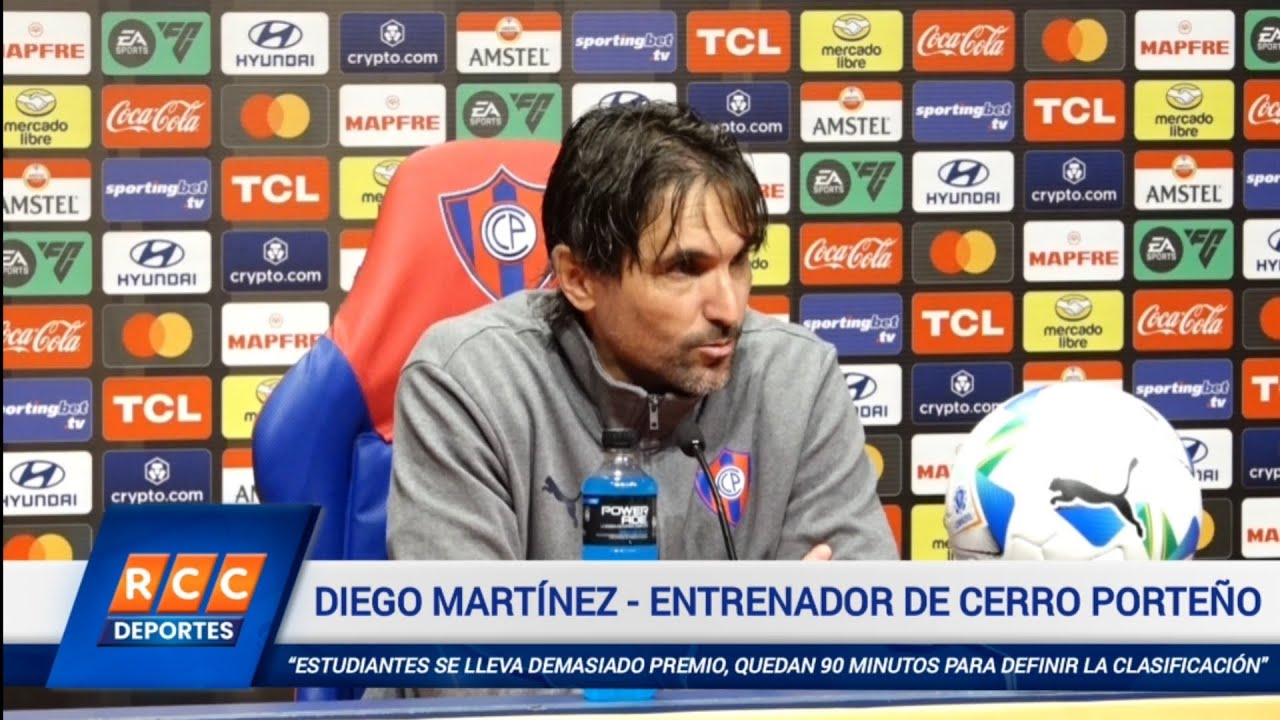 Video: Cerro Porteño (0) vs. (1) Estudiantes de La Plata – Palabras del entrenador Diego Martínez