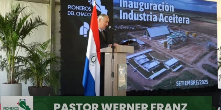 “Que los frutos de este trabajo contribuyan a la dignidad humana”, refirió Werner Franz en la inauguración de la Planta Aceitera en el Chaco