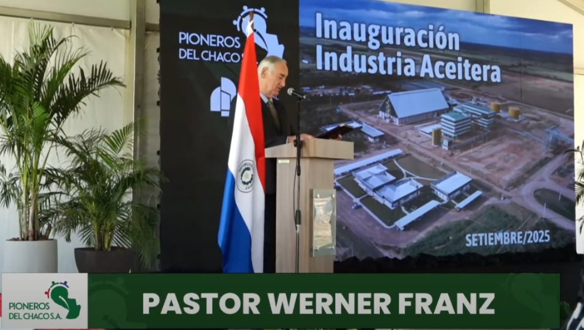 “Que los frutos de este trabajo contribuyan a la dignidad humana”, refirió Werner Franz en la inauguración de la Planta Aceitera en el Chaco