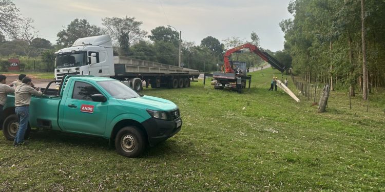 ANDE inicia la construcción de nuevo alimentador eléctrico para Quiindy y San Roque González