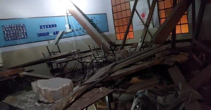 Se desploman techos de dos aulas del Colegio Nazareth: Un milagro que haya ocurrido ayer domingo