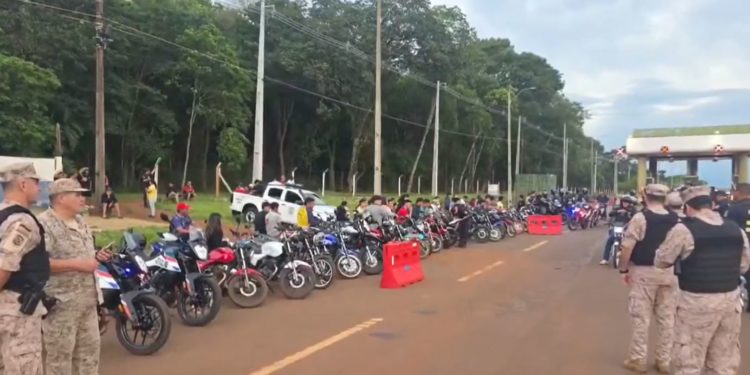 Operativo anti carreras clandestinas en Minga Guazú