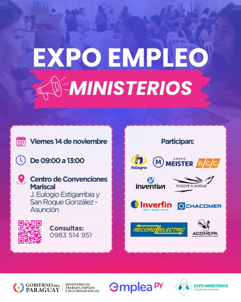 La Feria del empleo en «Expo Ministerios 2025» ofrecerá más de 500 puestos laborales este viernes